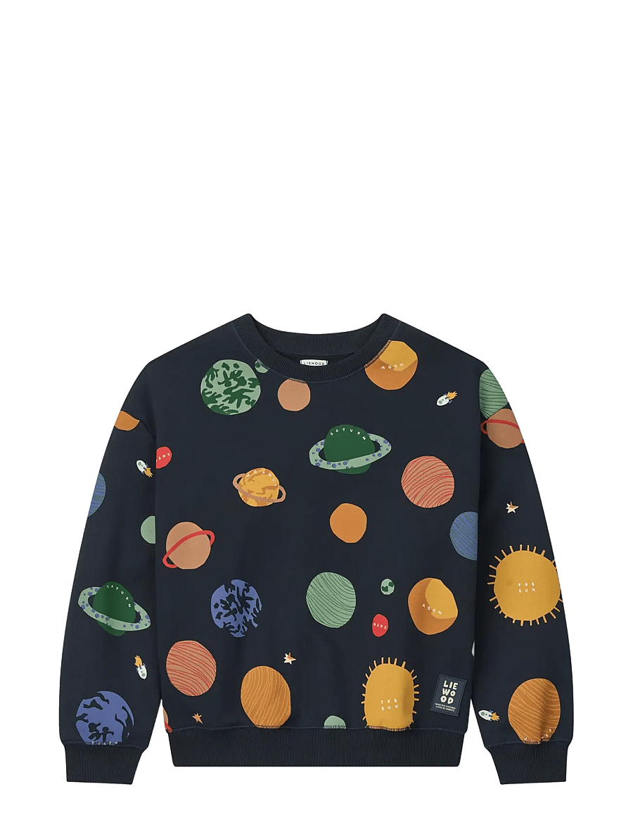 Liewood - Ridley Printed Sweatshirt - sweatshirts - universe / classic navy - 0
