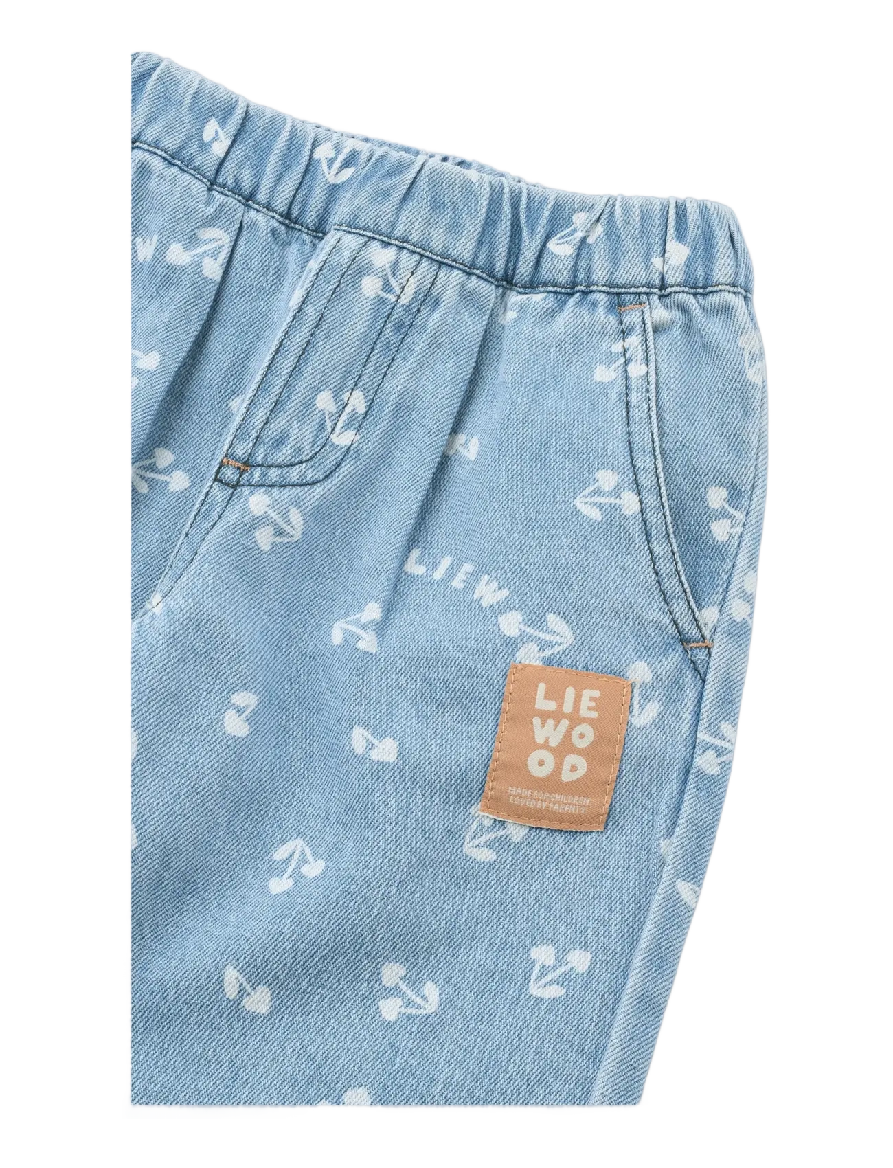 Liewood - Borris Light Printed Denim Pants - cherry heart sandy / denim - 3