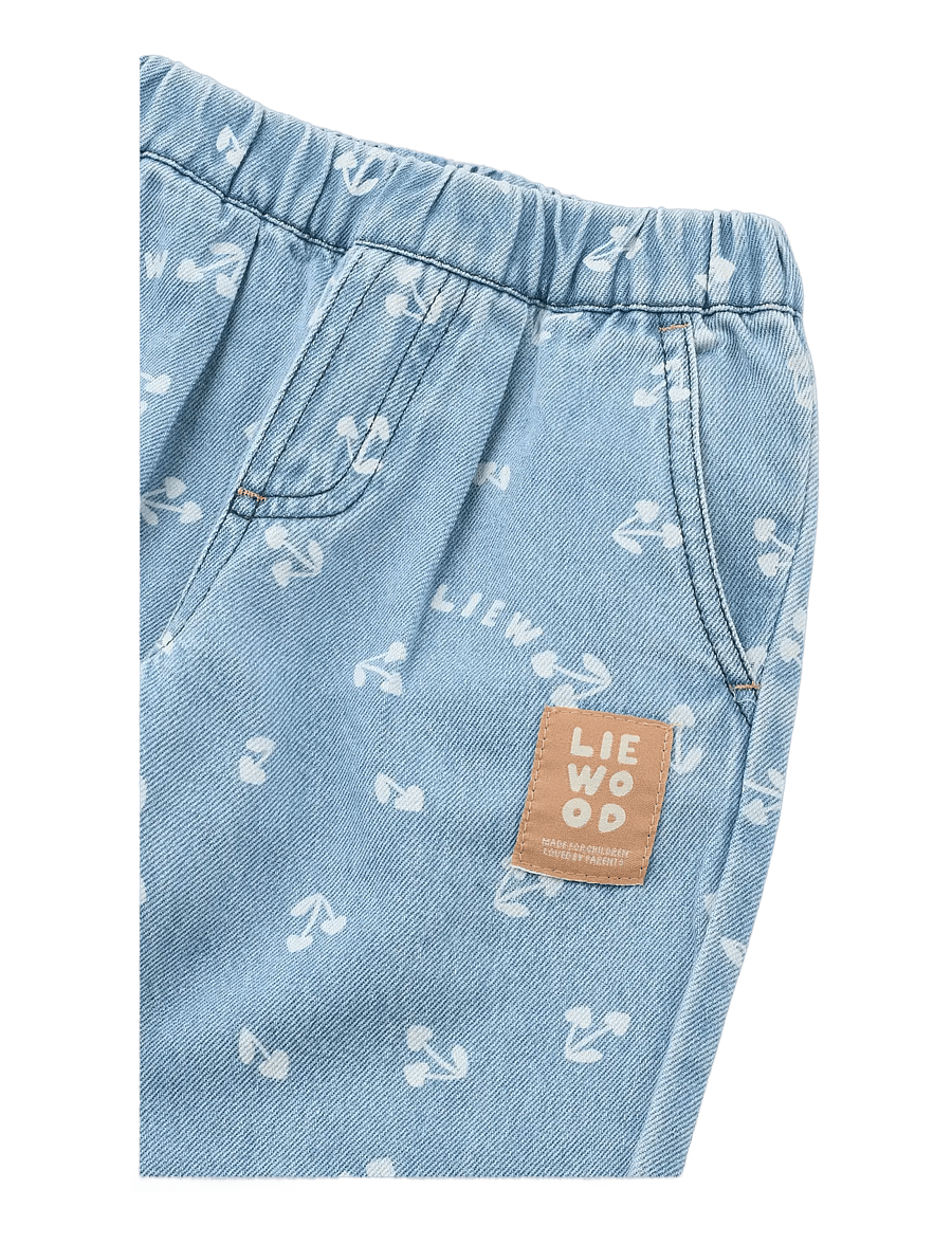 Liewood - Borris Light Printed Denim Pants - cherry heart sandy / denim - 3