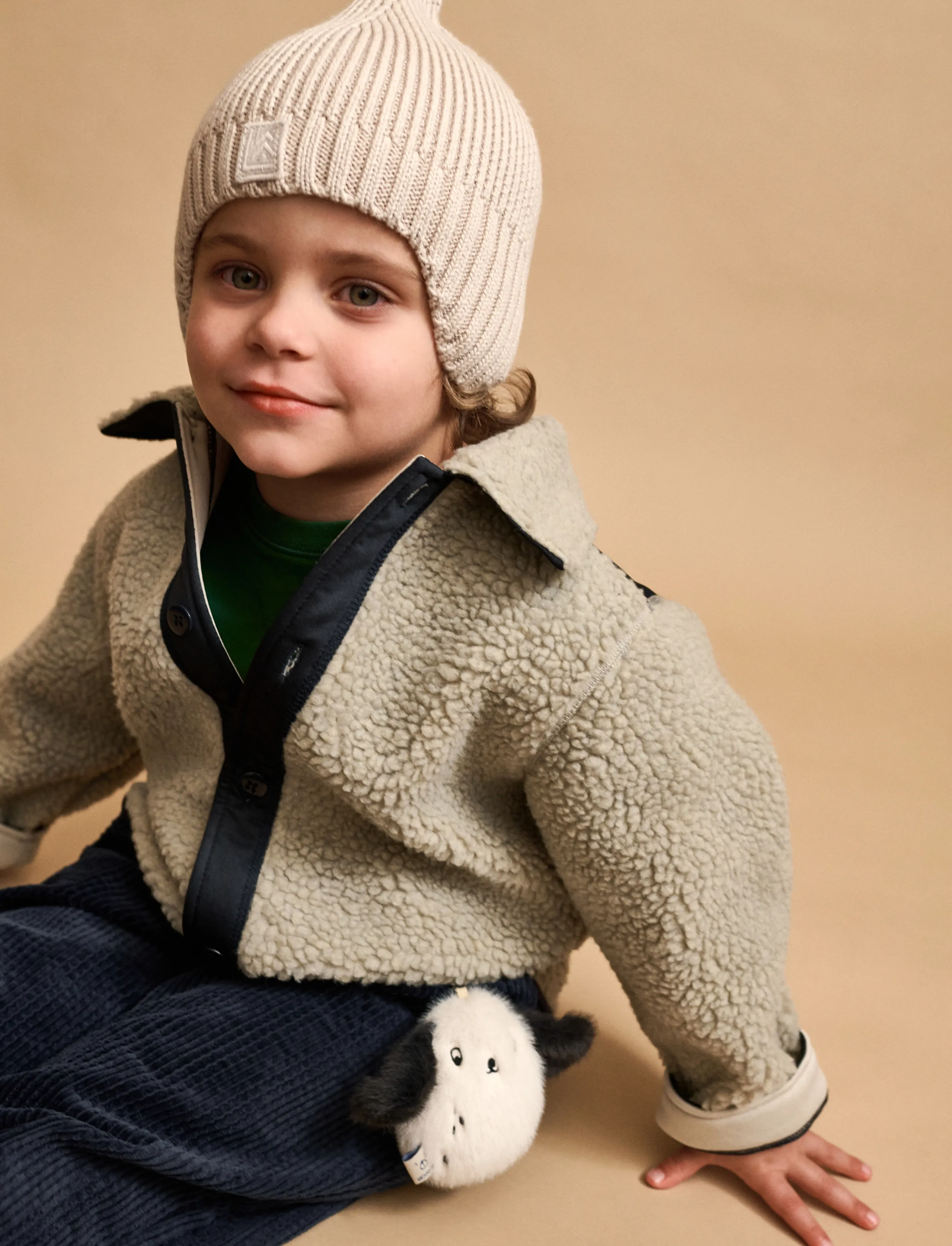 Liewood Elian Pile Overshirt, Kinder, Teddy Overshirt, Grau, Gr.98