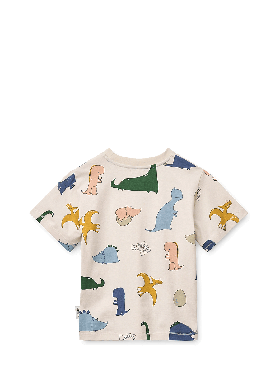 Liewood - Francis Printed SS T-shirt - lühikeste varrukatega - dino roar / sandy - 1