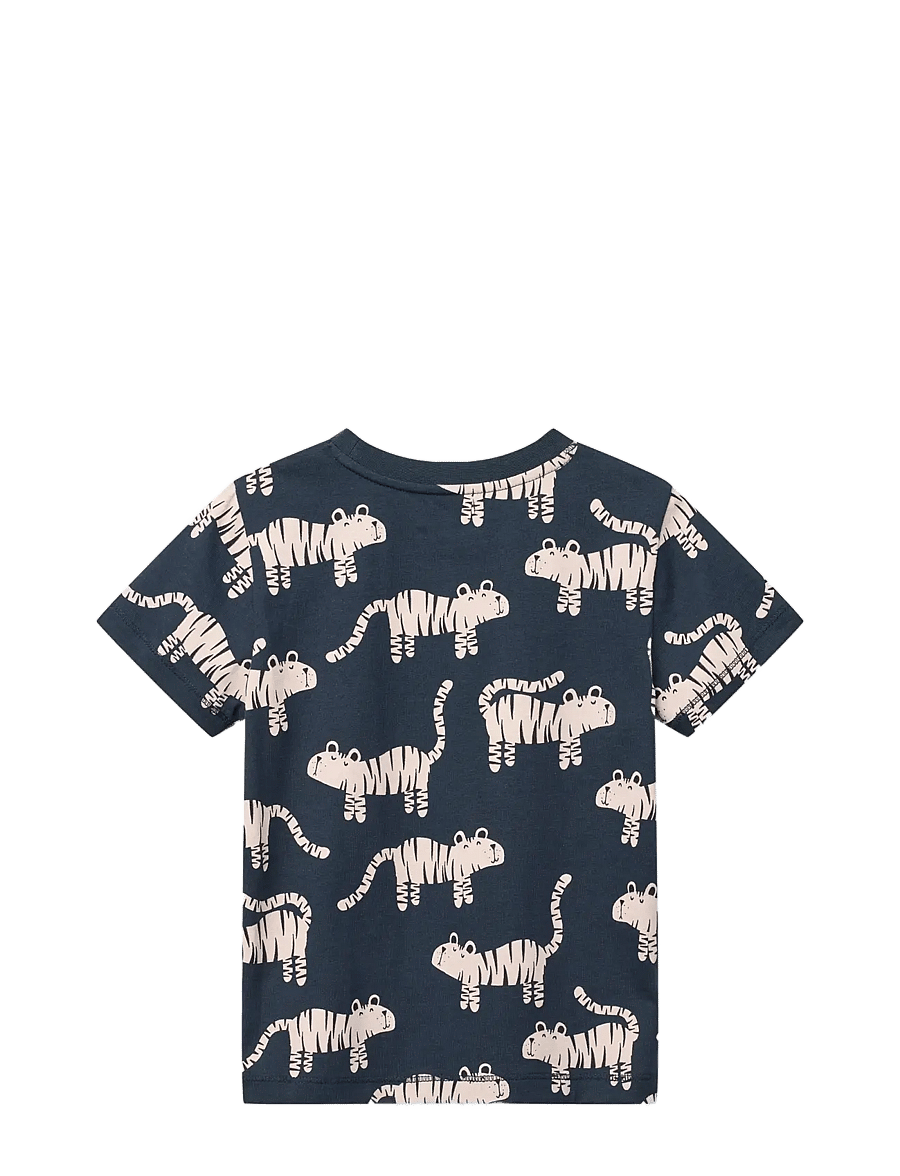 Liewood - Francis Printed SS T-shirt - tiger / classic navy - 1