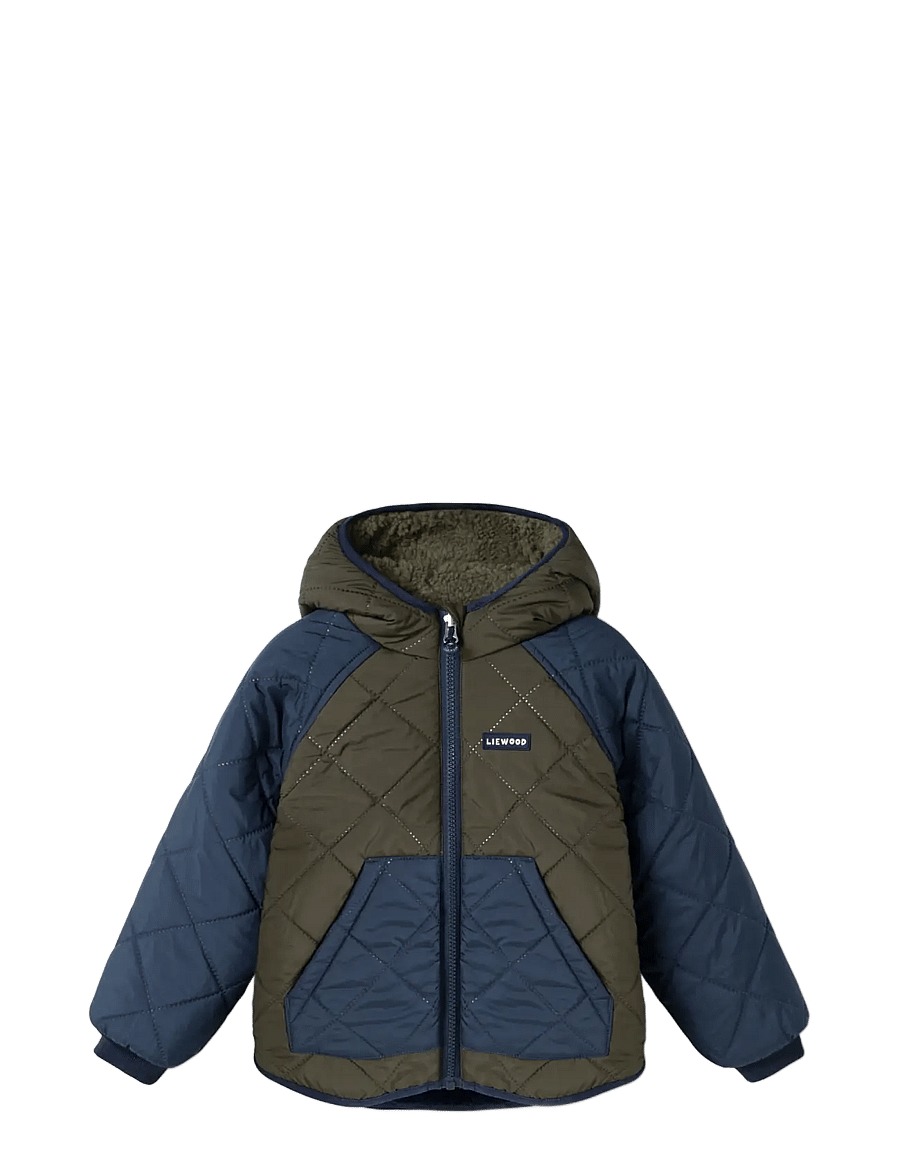 Liewood - Jackson Reversible Jacket - thermo jackets - army brown / classic navy - 1
