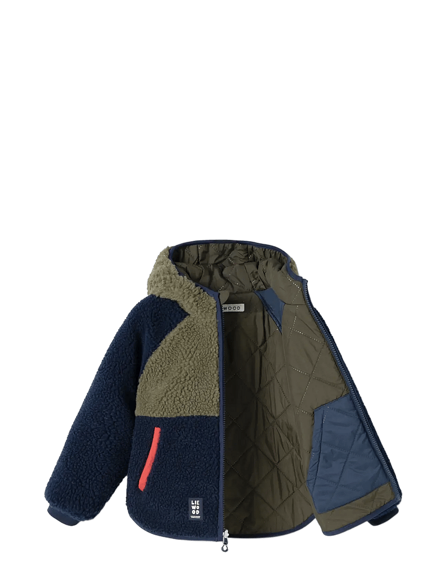 Liewood - Jackson Reversible Jacket - thermo jackets - army brown / classic navy - 2