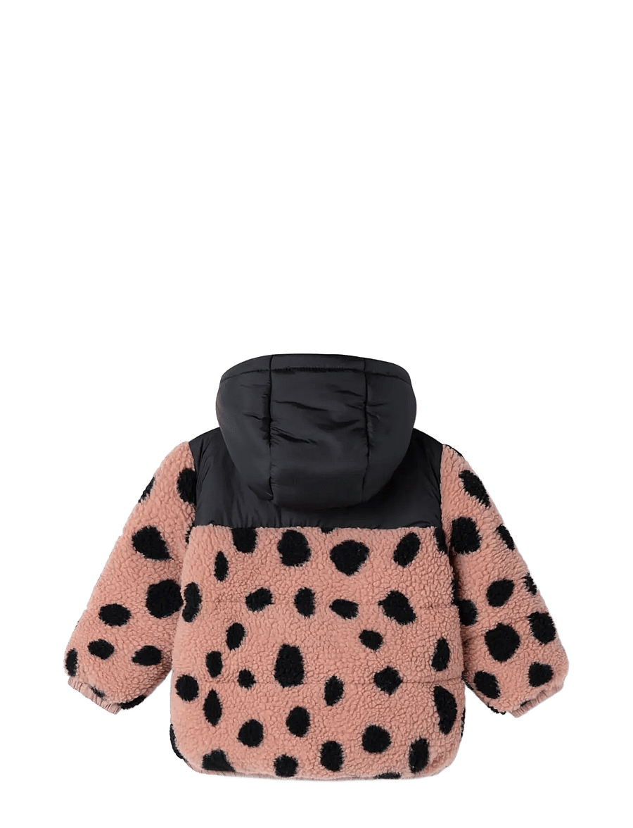 Liewood - Niko Pile Jacket - vinterjackor - mega leo spot / pale tuscany - 2