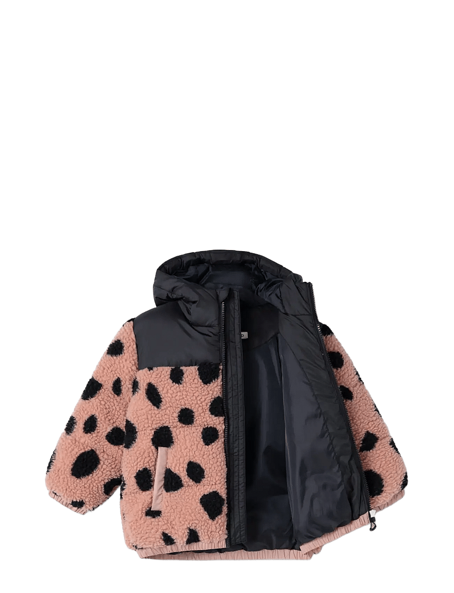Liewood - Niko Pile Jacket - vinterjackor - mega leo spot / pale tuscany - 3