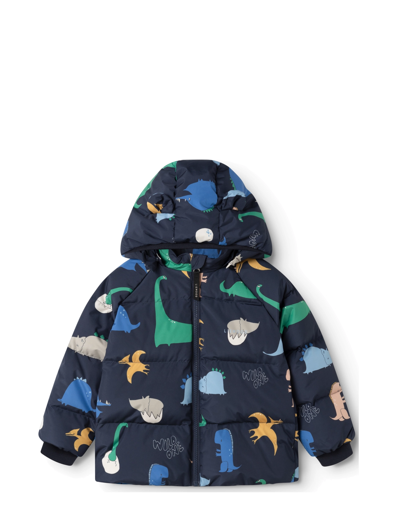 Liewood Polle Down Puffer Jacket - Beebiriided - DINO ROAR / CLASSIC NAVY / navy