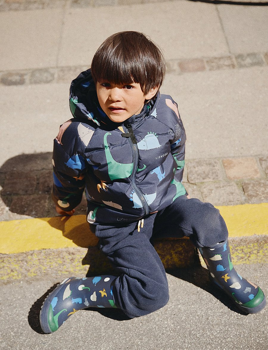 Liewood - Polle Down Puffer Jacket - dino roar / classic navy - 4