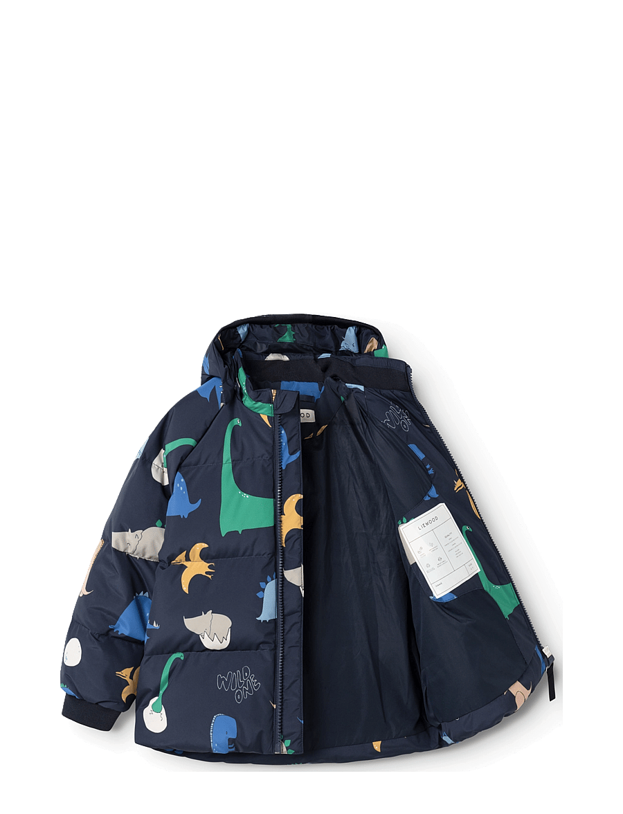 Liewood - Polle Down Puffer Jacket - dino roar / classic navy - 3