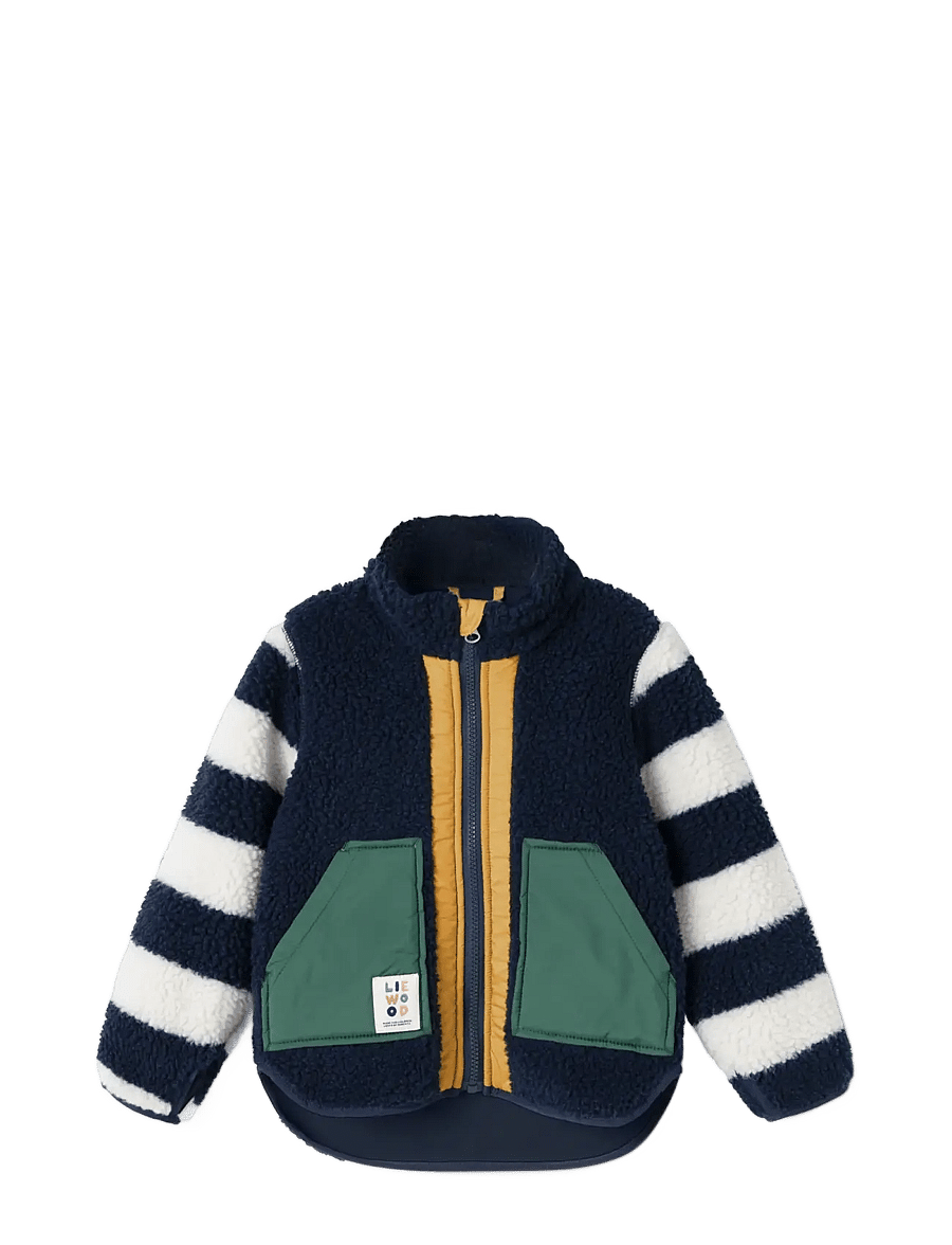 Liewood - Noam Pile Jacket - fleece jackets - classic navy multi mix - 0