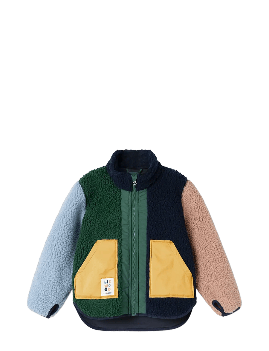 Liewood - Noam Pile Jacket - garden green multi mix - 0