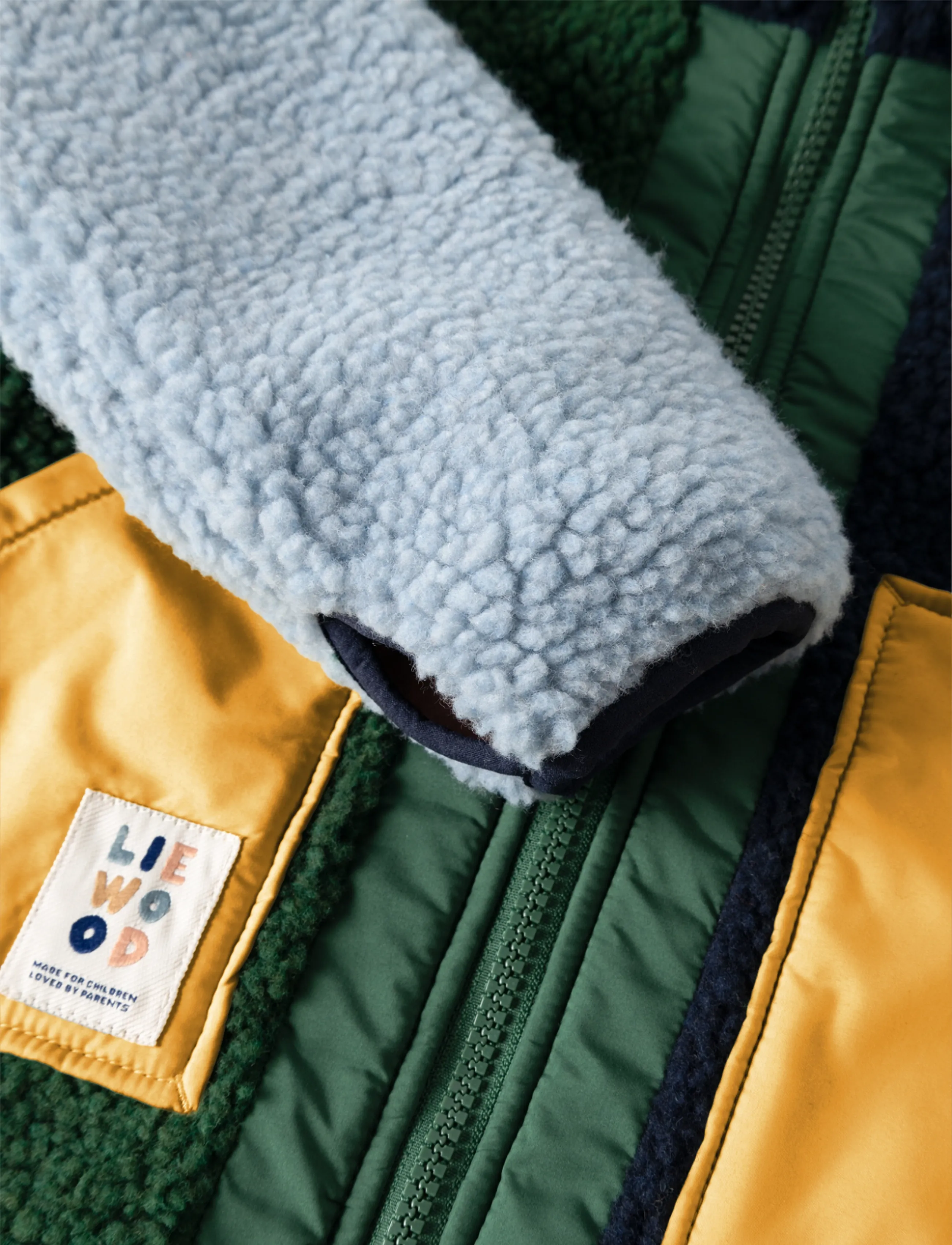 Liewood - Noam Pile Jacket - garden green multi mix - 3
