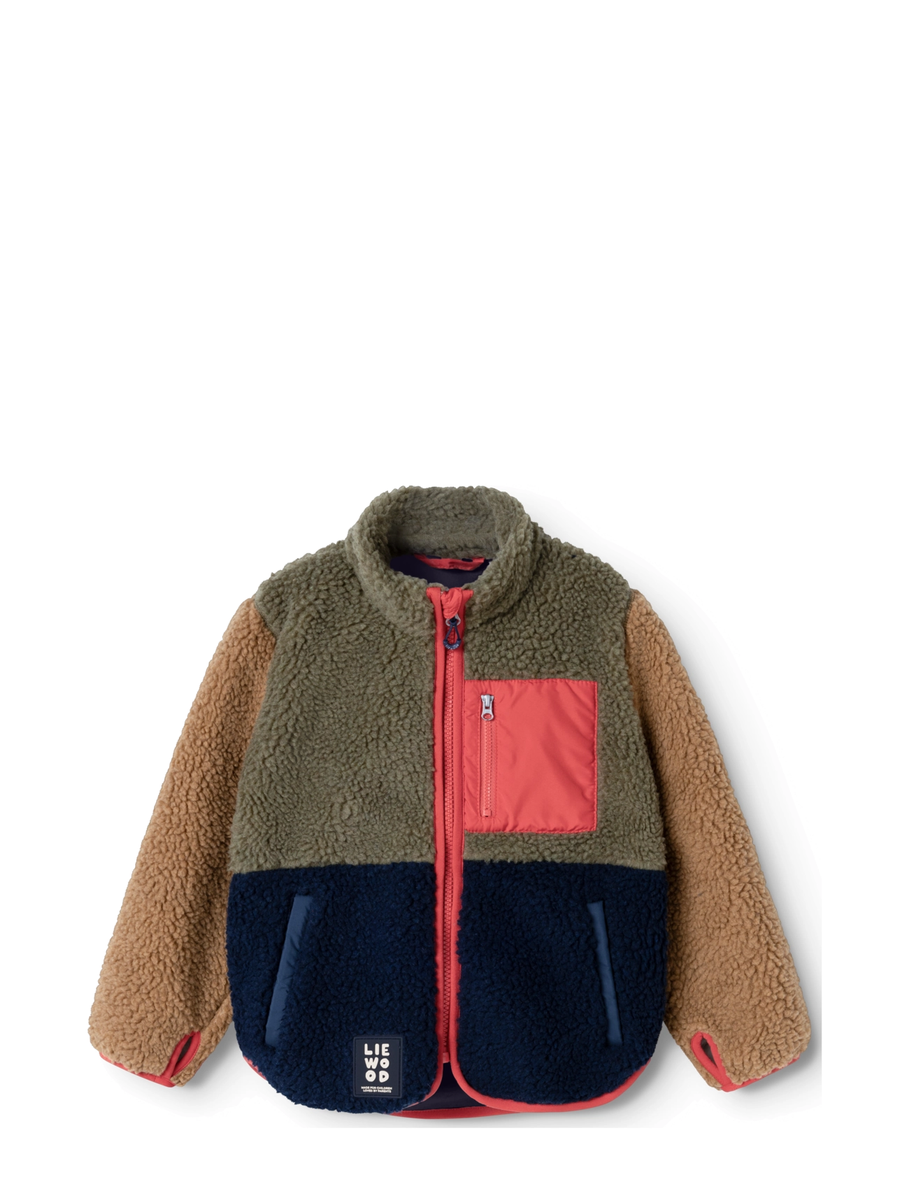Liewood Nolan Pile Jacket - Beebiriided - ARMY BROWN MULTI MIX / khaki/green