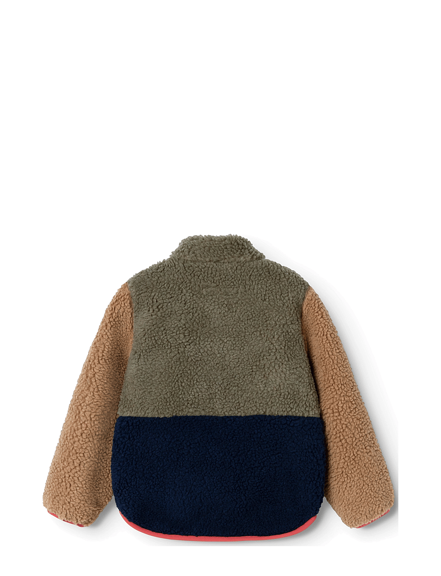 Liewood - Nolan Pile Jacket - army brown multi mix - 1