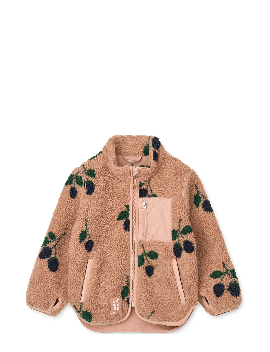 Liewood - Nolan Pile Jacket - fleece jackets - berry / pale tuscany - 0