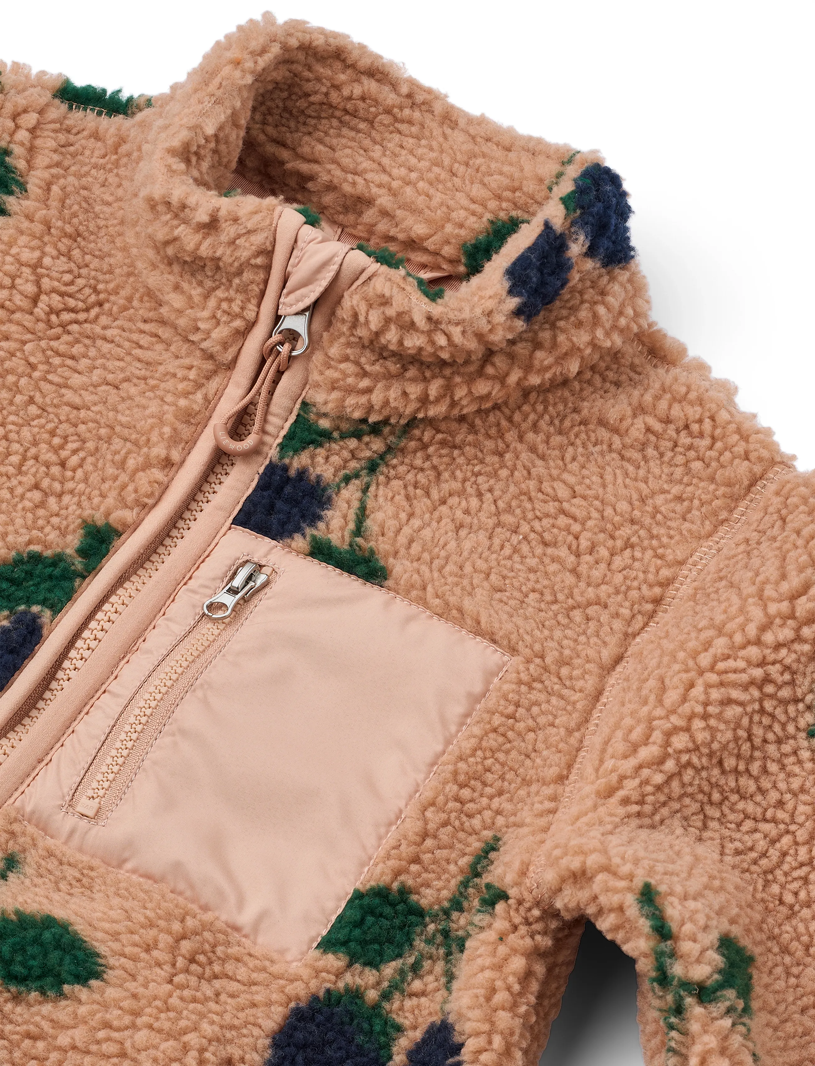 Liewood - Nolan Pile Jacket - fleece jackets - berry / pale tuscany - 2