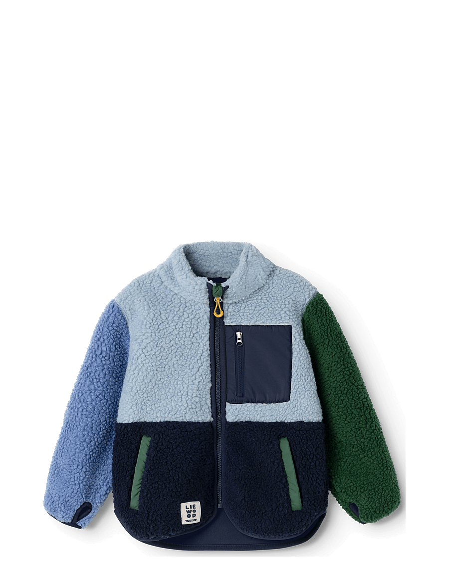 Liewood - Nolan Pile Jacket - fleece jackets - classic navy multi mix - 1