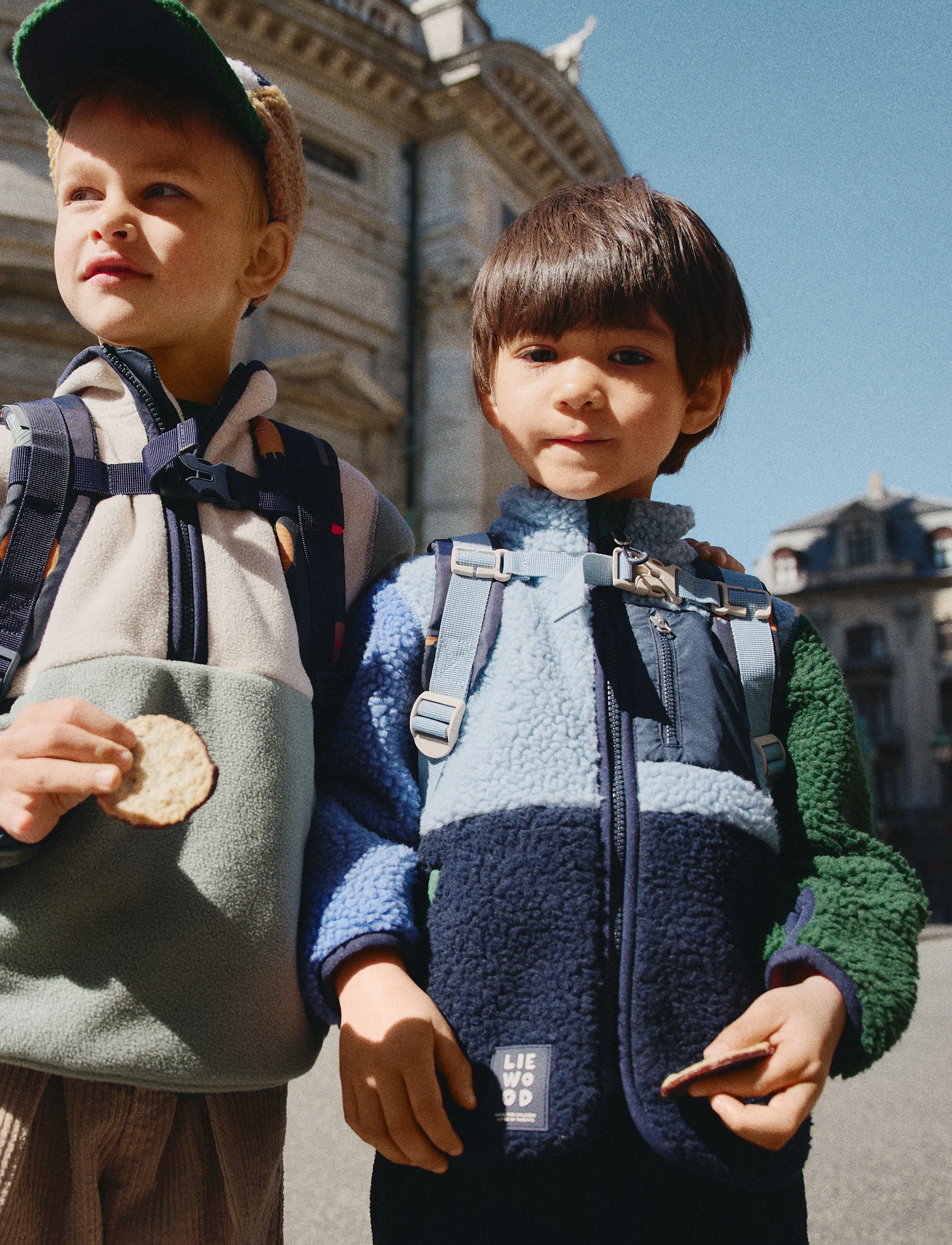 Liewood - Nolan Pile Jacket - fleece jackets - classic navy multi mix - 3