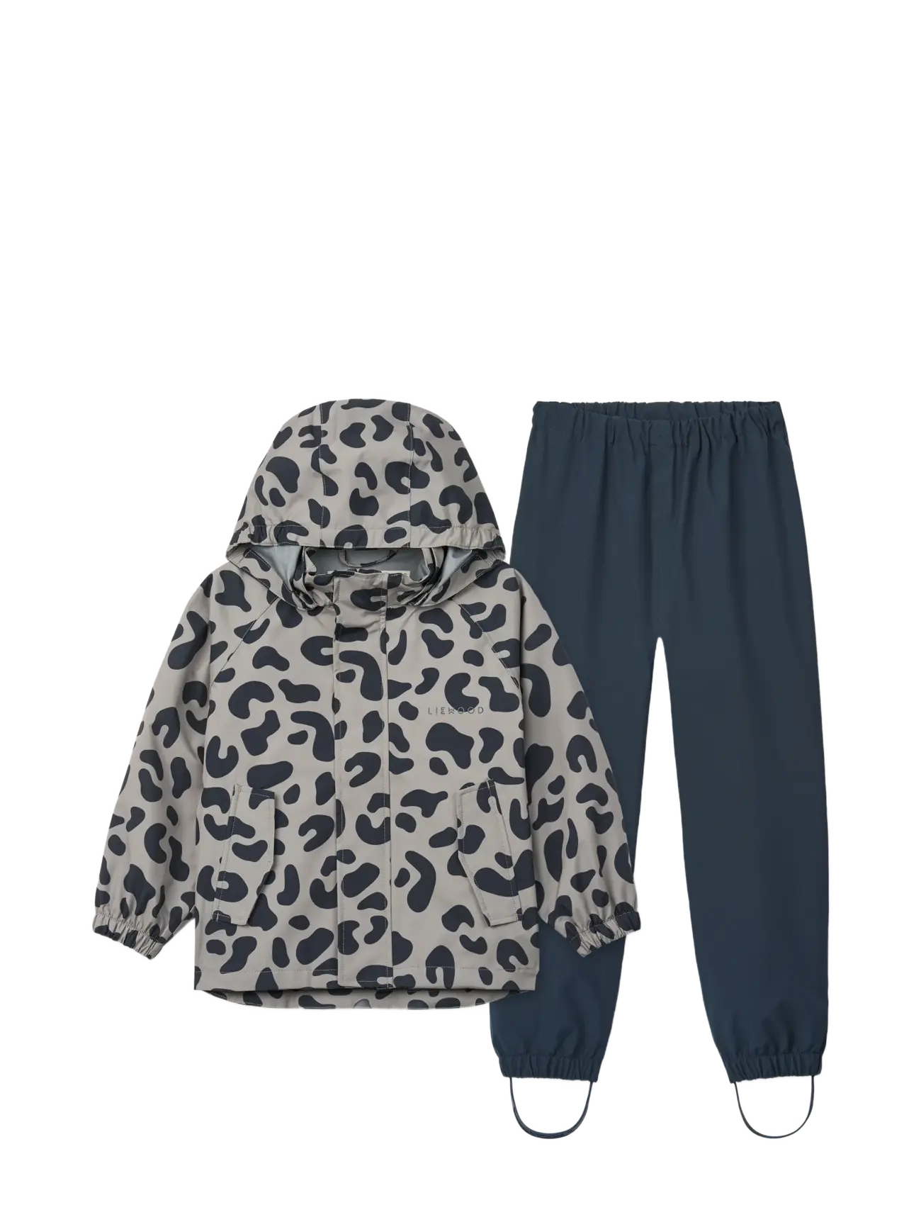 Liewood Pedia Rainwear Set - New Arrivals - MEGA LEO MIST / CLASSIC NAVY / navy