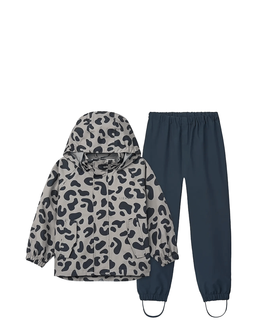 Liewood - Pedia Rainwear Set - vihmakomplektid - mega leo mist / classic navy - 0