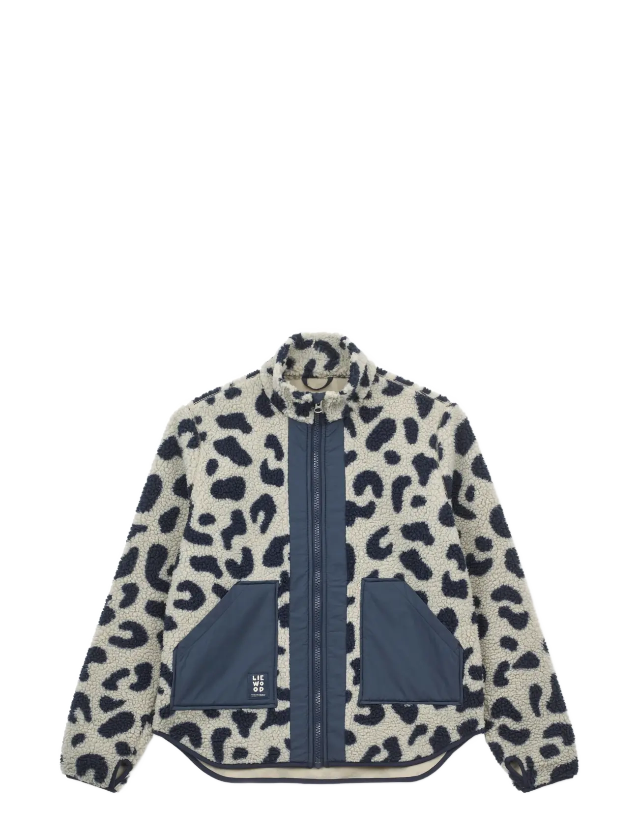 Liewood Pedia Rainwear Set - Shop by size - MEGA LEO MIST / CLASSIC NAVY / cream