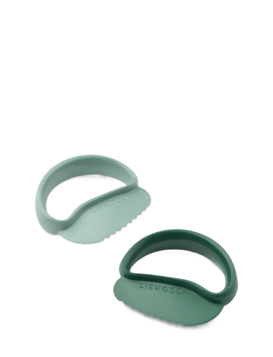 Liewood - Riven Toddler Safe Cutter 2-Pack - zubehör für spielzeugküchen - peppermint / garden green - 0