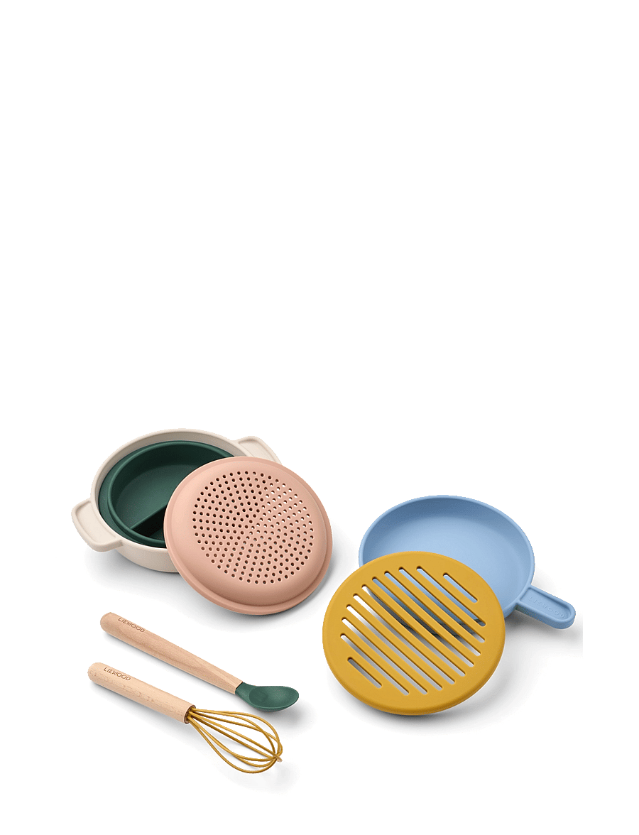 Liewood - Elio Mealtime Play Set - zubehör für spielzeugküchen - beach blue multi mix - 0