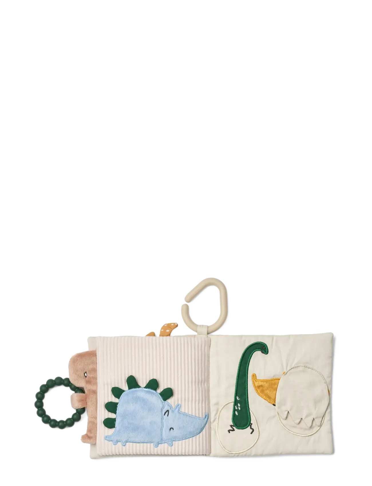 Liewood - Fey Dino Roar Fabric Book - babybøger - dino roar / dove blue - 2
