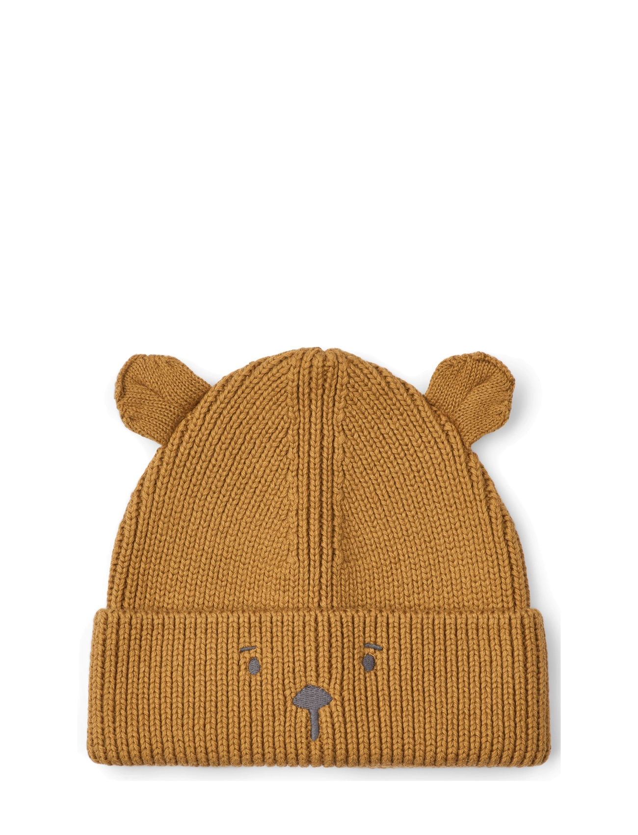 Liewood Gina Beanie w Bear Embroidery - Liewood - GOLDEN CARAMEL / brown