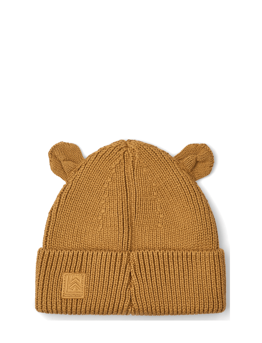 Liewood - Gina Beanie w Bear Embroidery - kootud mütsid - golden caramel - 1