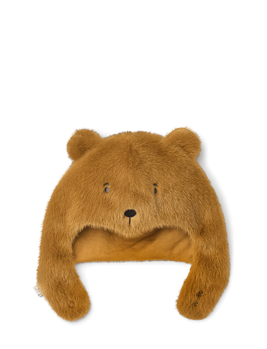 Liewood - Lillie Plush Bear Hat - babymützen - golden caramel - 0