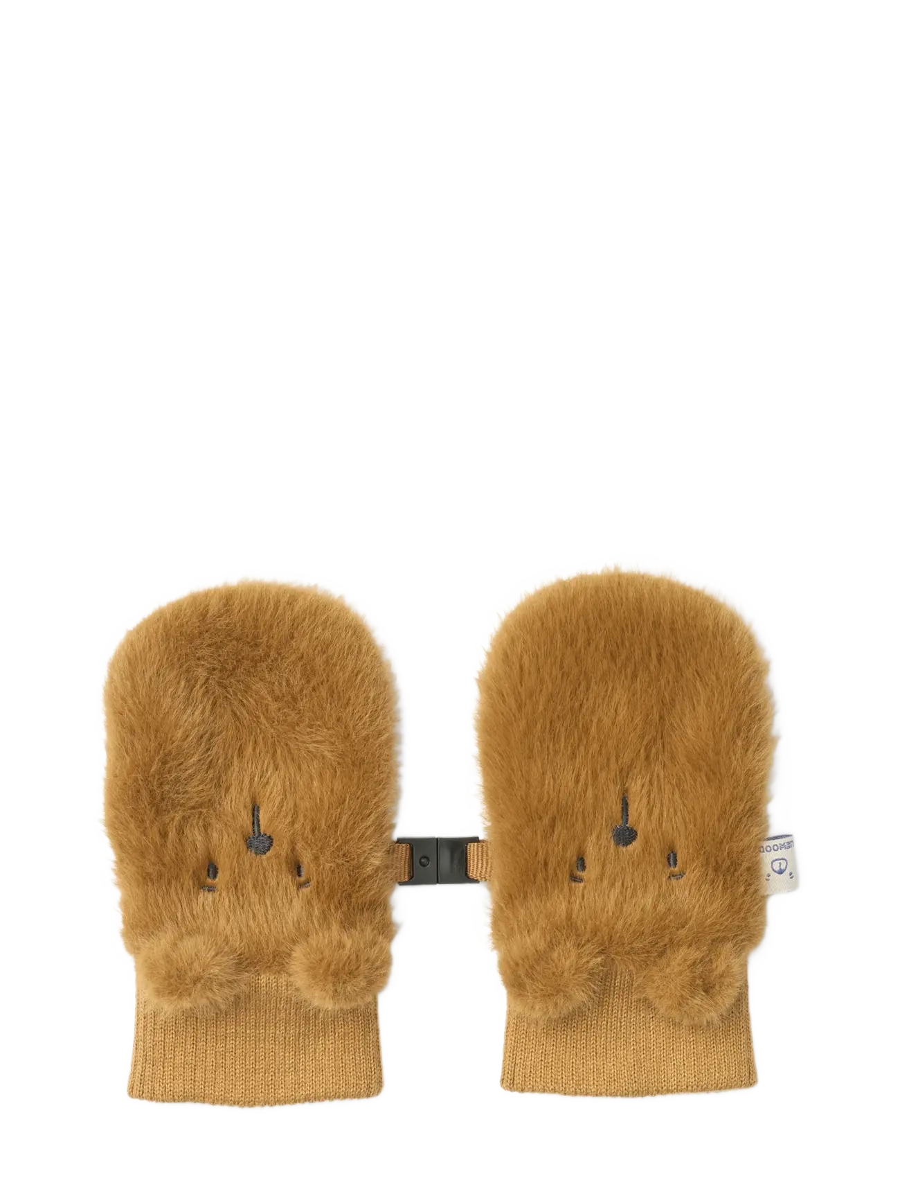 Liewood Lizzy Plush Bear Mittens - Handskar - GOLDEN CARAMEL / brown
