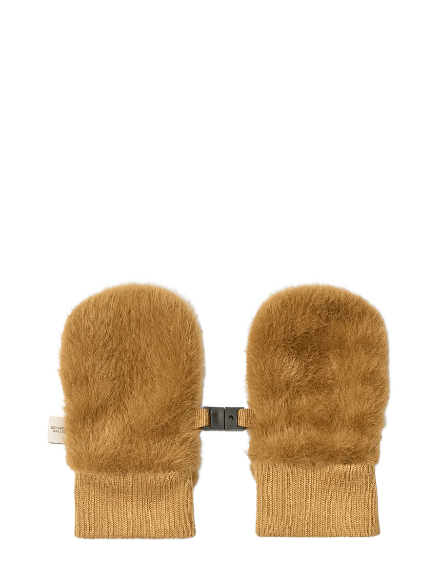 Liewood - Lizzy Plush Bear Mittens - handskar - golden caramel - 1