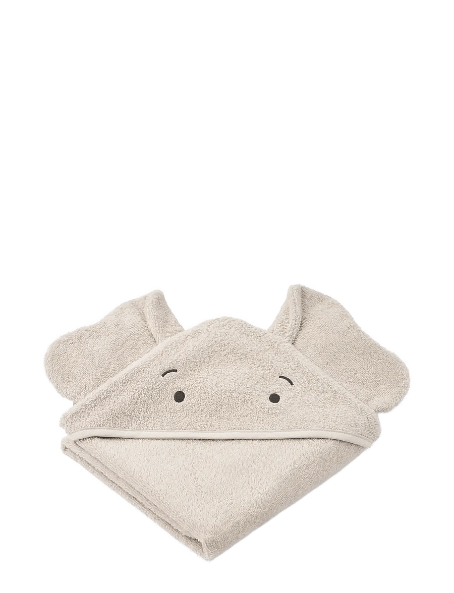 Liewood - Albert Elephant Hooded Towel - bademäntel - sandy - 0