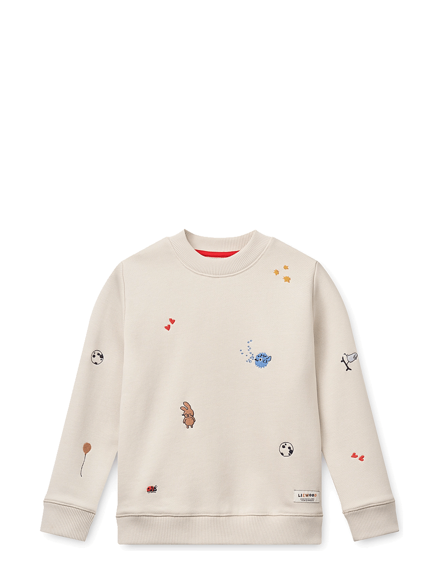 Liewood - Ridley Embroidered Sweatshirt - tamtam / sandy - 1