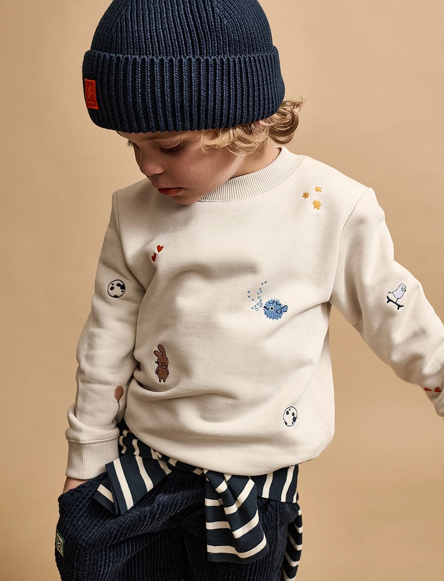 Liewood - Ridley Embroidered Sweatshirt - tamtam / sandy - 0