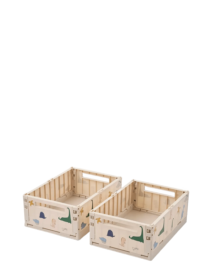 Liewood - Weston Printed Storage Box M 2-pack - förvaringslådor - dino roar / sandy - 0