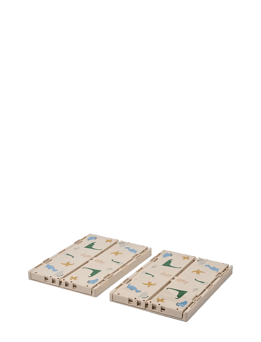 Liewood - Weston Printed Storage Box M 2-pack - förvaringslådor - dino roar / sandy - 1