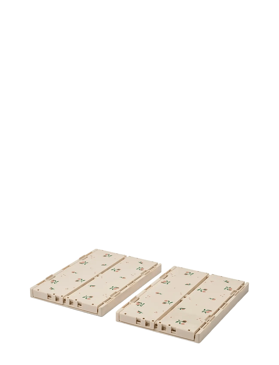 Liewood - Weston Printed Storage Box M 2-pack - förvaringslådor - peach / sea shell - 1
