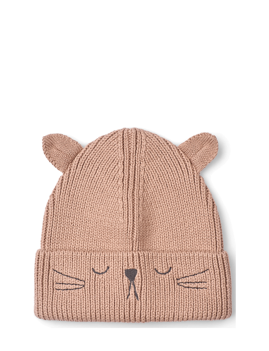 Liewood - Gina Beanie w Cat Embroidery - kootud mütsid - pale tuscany - 0
