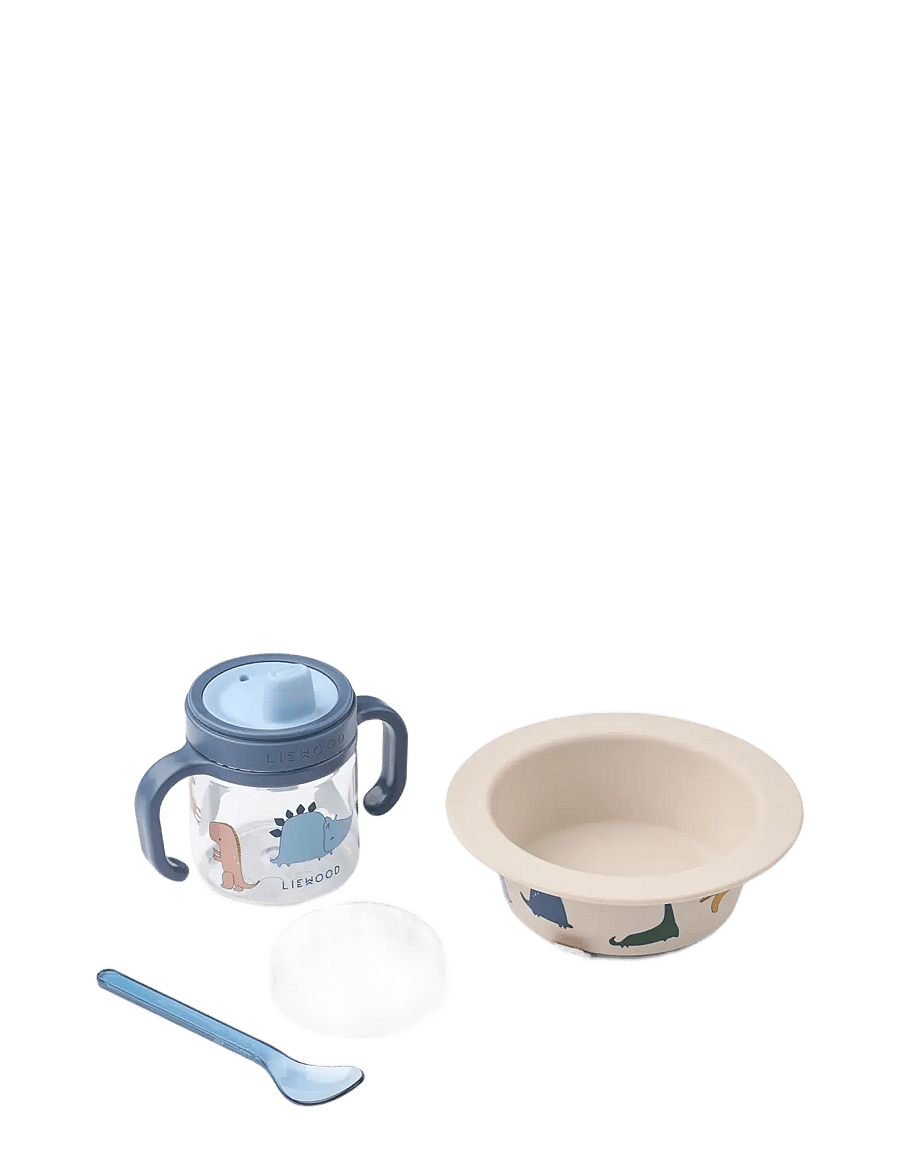 Liewood - Becket Tableware Set - lauanõude komplektid - dino roar / sandy - 0