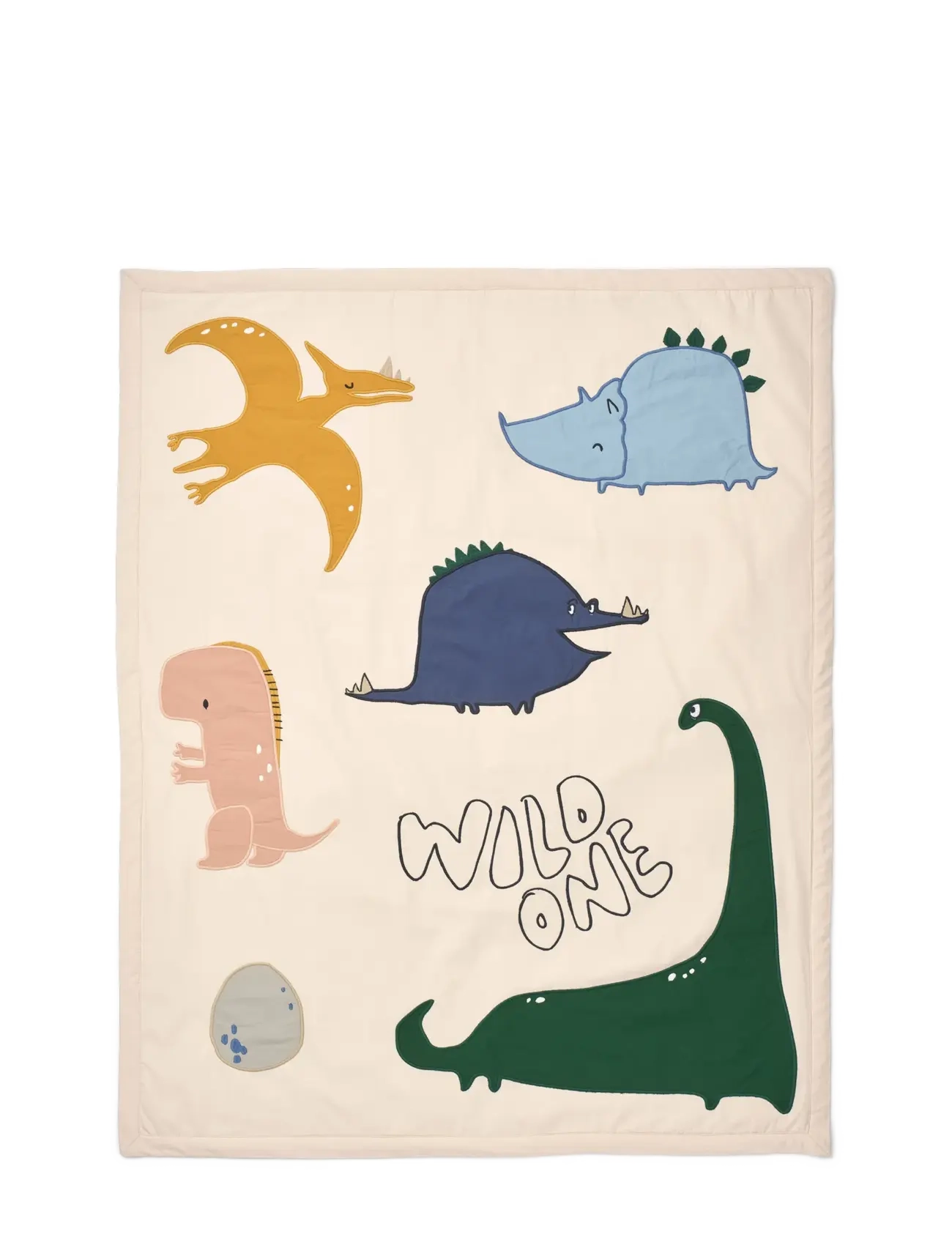 Liewood Bob Quilt 80x100 - Textilier - DINO ROAR / SANDY / beige