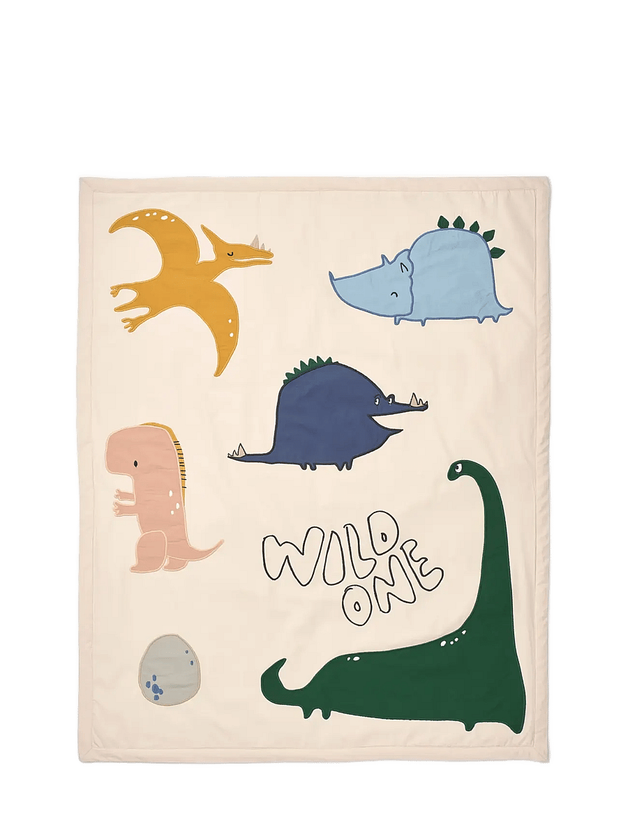 Liewood - Bob Quilt 80x100 - filtar & plädar - dino roar / sandy - 0