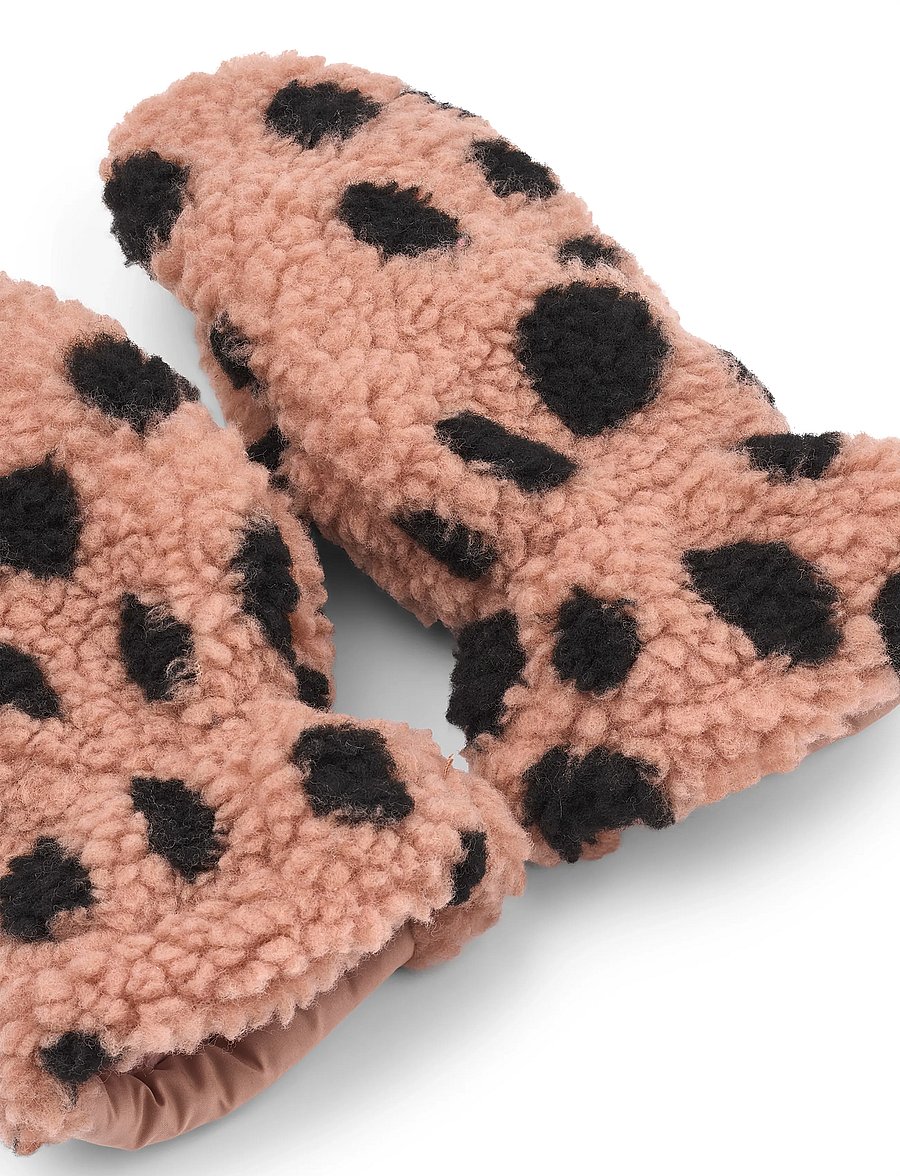 Liewood - Grethe Printed Pile Gloves - mega leo spot / pale tuscany - 2