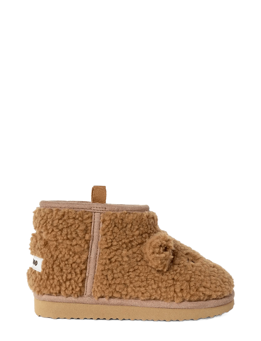 Liewood - Alban Bear Pile Boot Slipper - golden caramel - 3