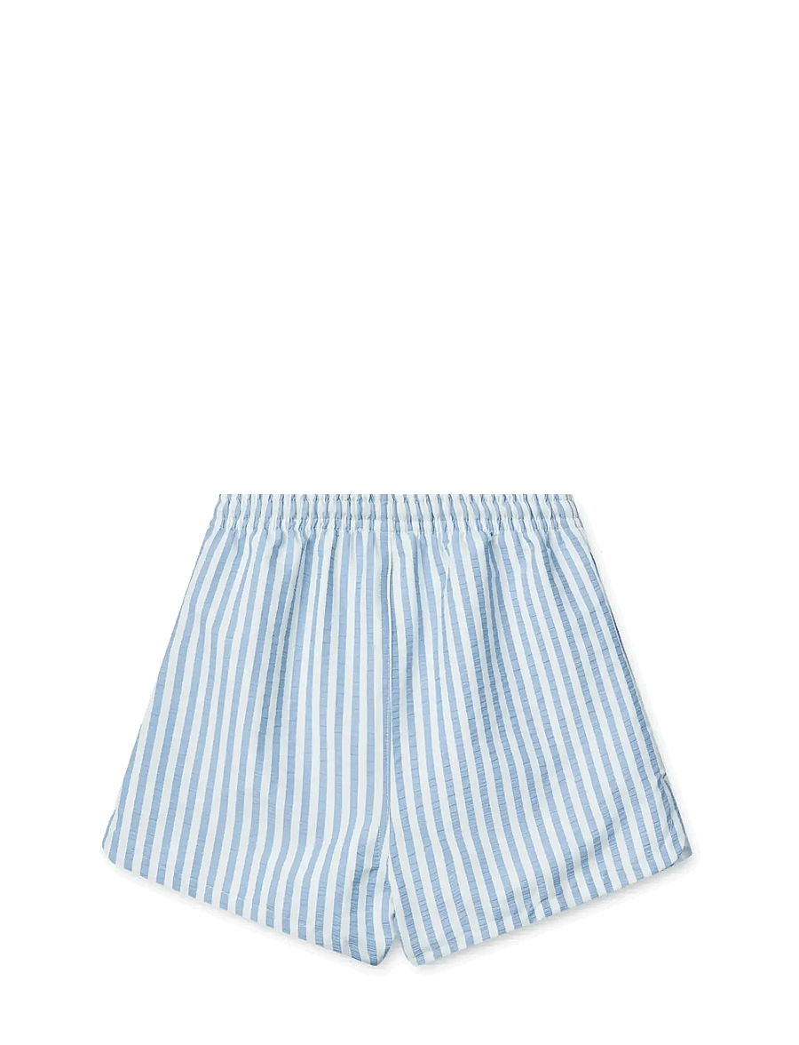 Liewood - Aiden Seersucker Board Shorts - uv-kaitsega riided - y/d stripe riverside / creme de la creme - 1