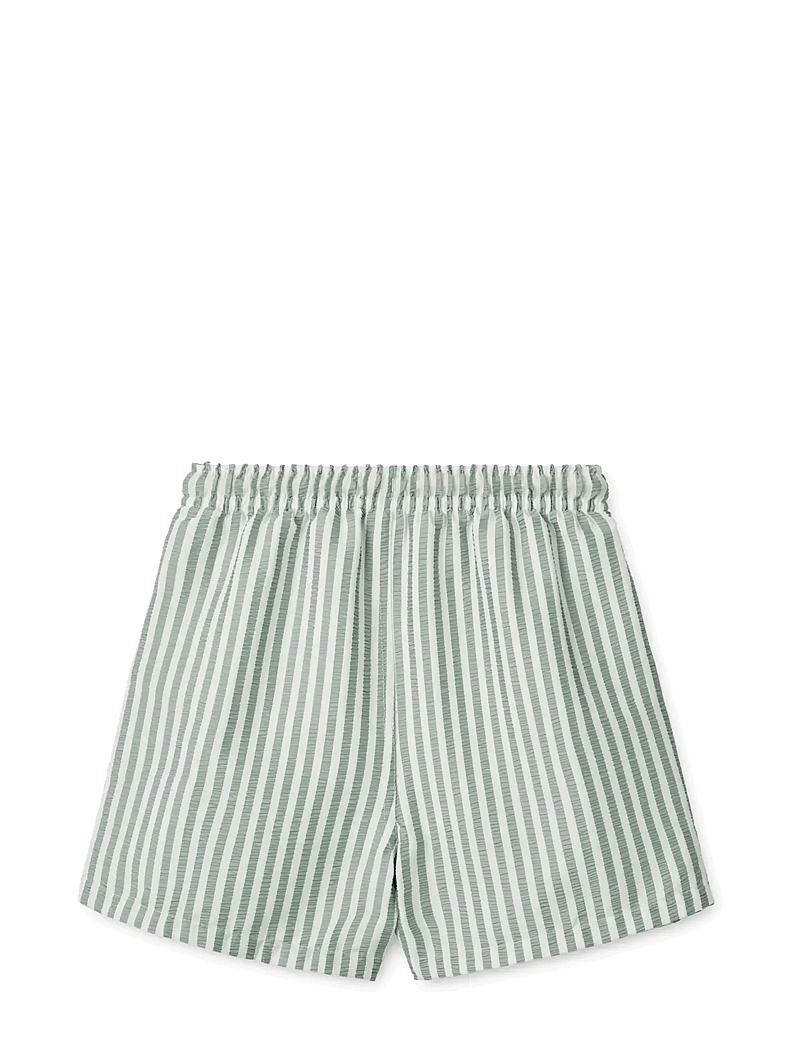 Liewood - Duke Stripe Board Shorts - badebukser - stripe peppermint / crisp white - 2