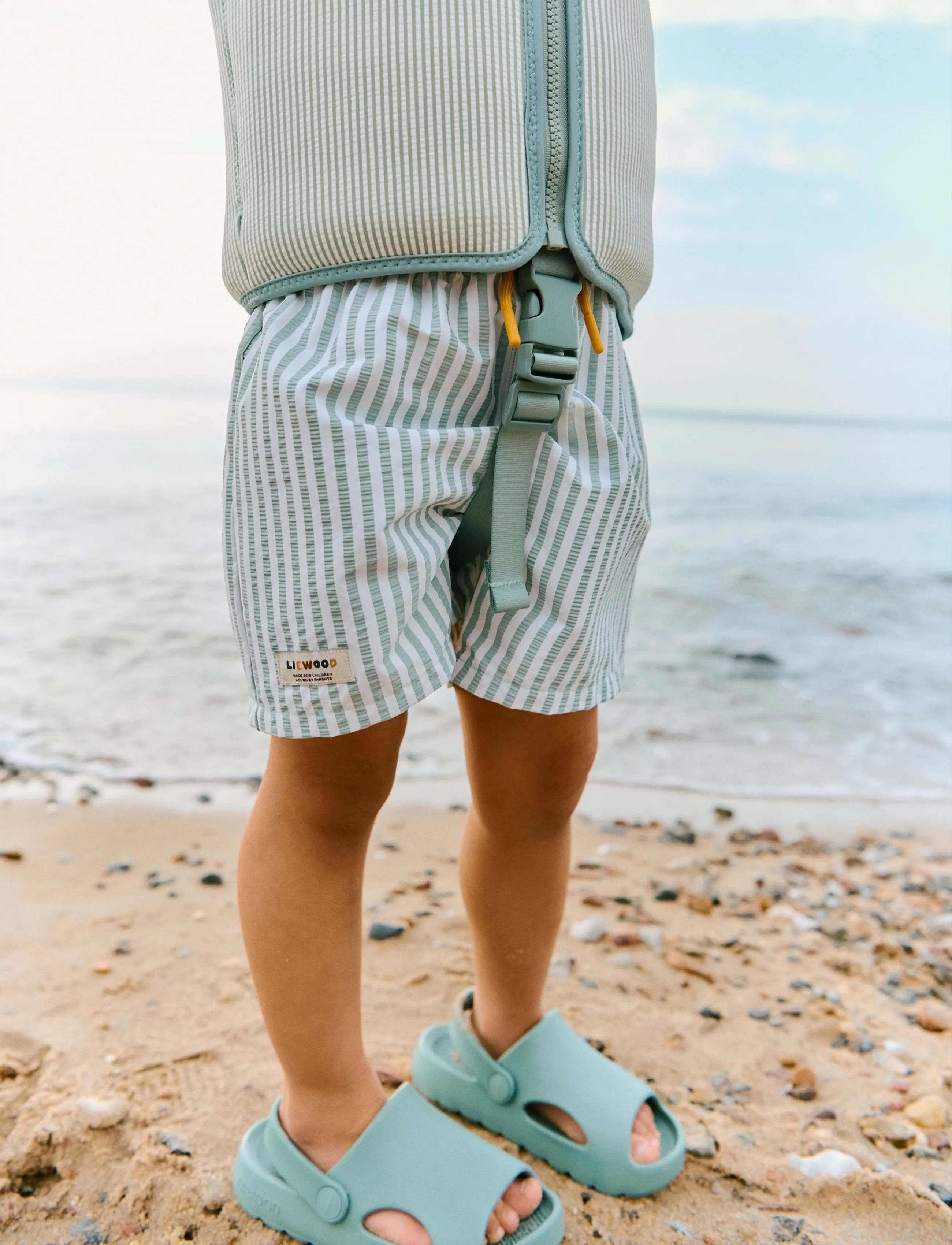 Liewood - Duke Stripe Board Shorts - uv-kleding - stripe peppermint / crisp white - 5