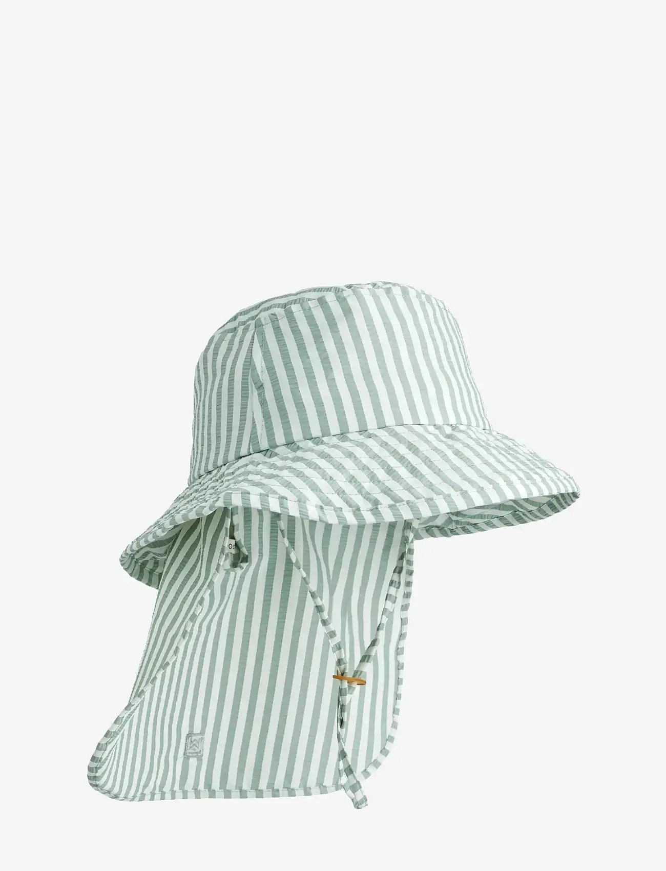 Liewood - Damona Seersucker Sun Hat - stripe peppermint / crisp white - 1