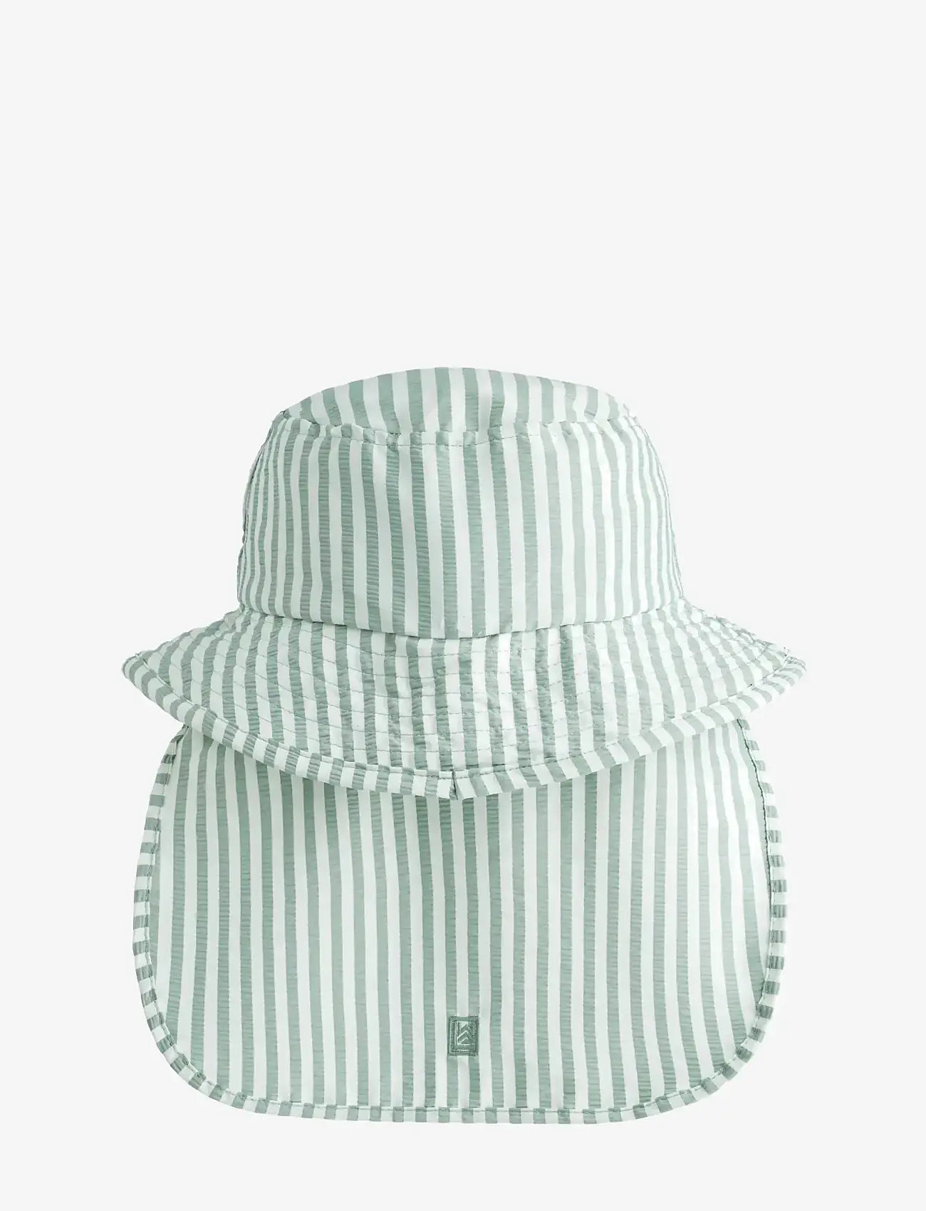 Liewood - Damona Seersucker Sun Hat - stripe peppermint / crisp white - 2